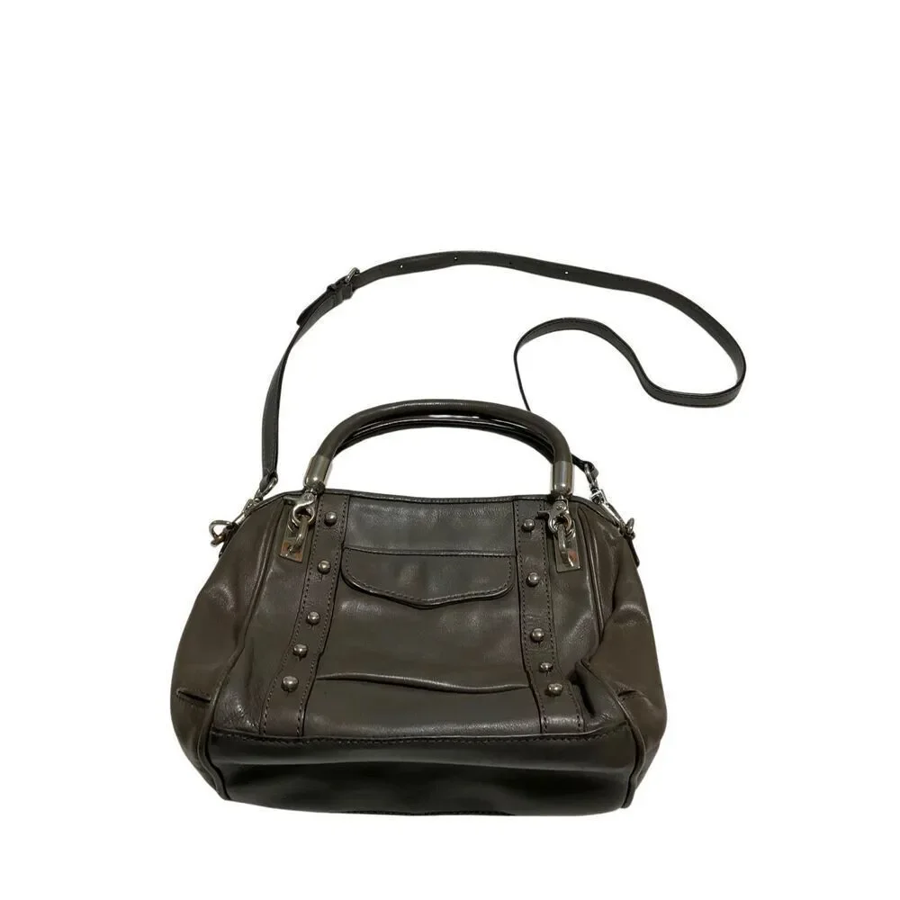 Rebecca Minkoff Leather Shoulder Bag, grey with Silver hardware. Heavy!